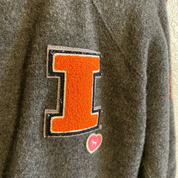 RARE Victoria’s Secret PINK University of Illinois Bomber Jacket Small - Picture 5 of 7
